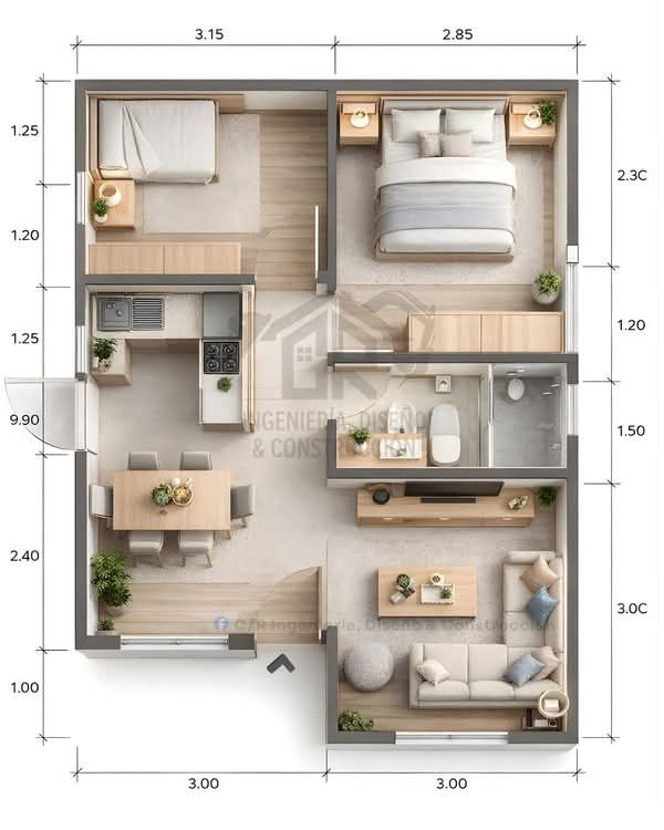 layout bytu